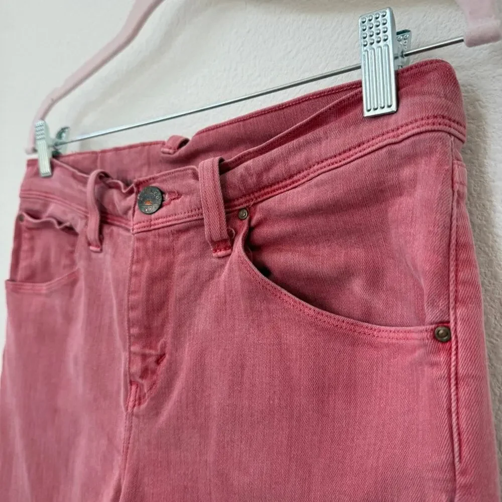 LEVI’S 511 Skinny Jeans Pink Red Denim‎ Mid Rise Stretch Size 30x32 Cotton Blend
